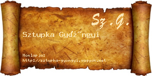 Sztupka Gyöngyi névjegykártya